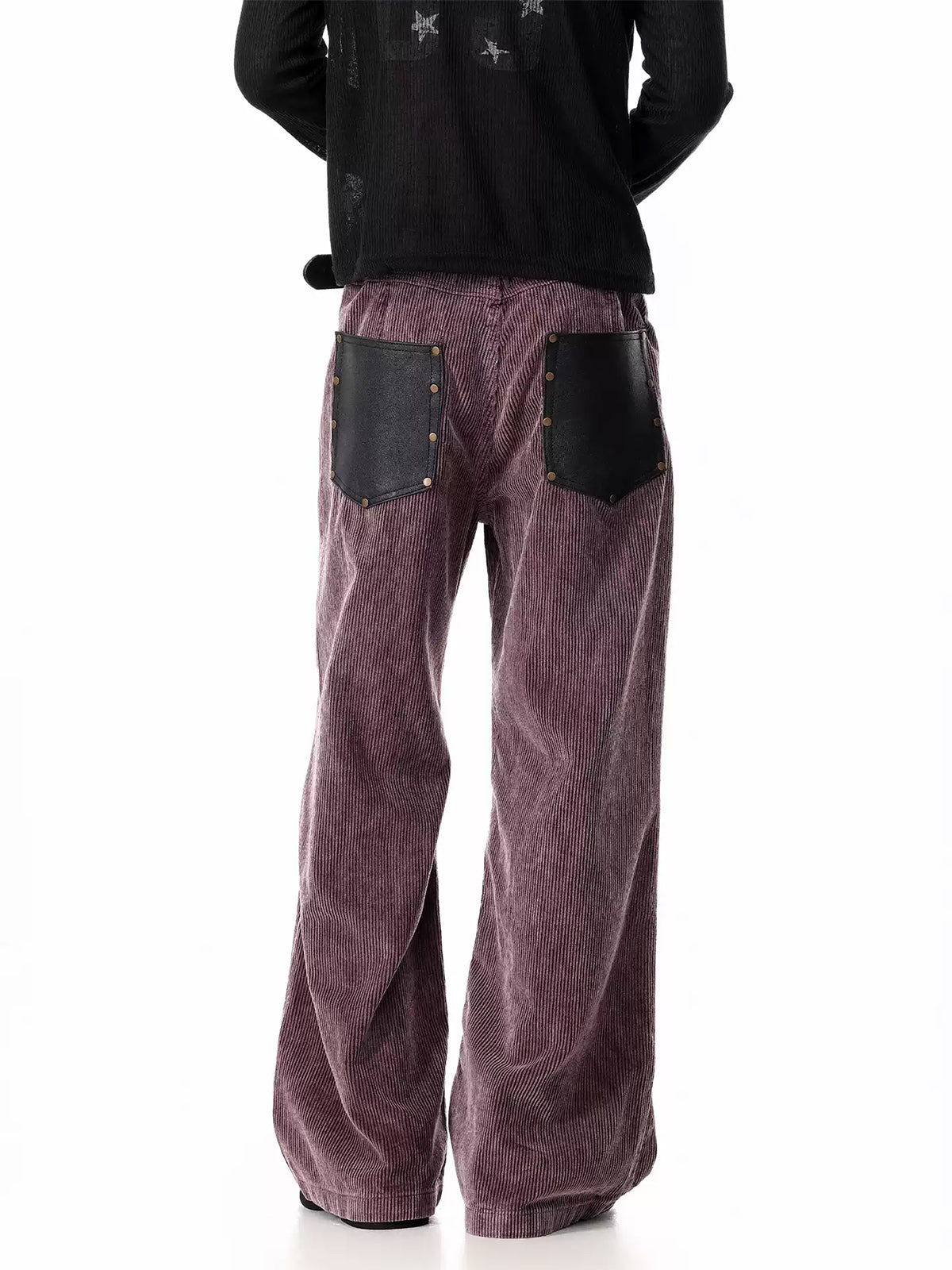 Brick Lane Wide-leg Corduroy Relaxed Maxi Pants - Burgundy