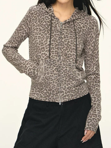 American Club Skimming Patterned Button-up Long Sleeve Top - Grey