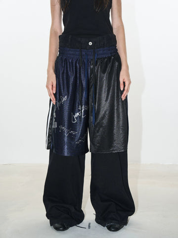 Brick Lane Wide-leg Tiered Fringe Distressed Maxi Pants - Black