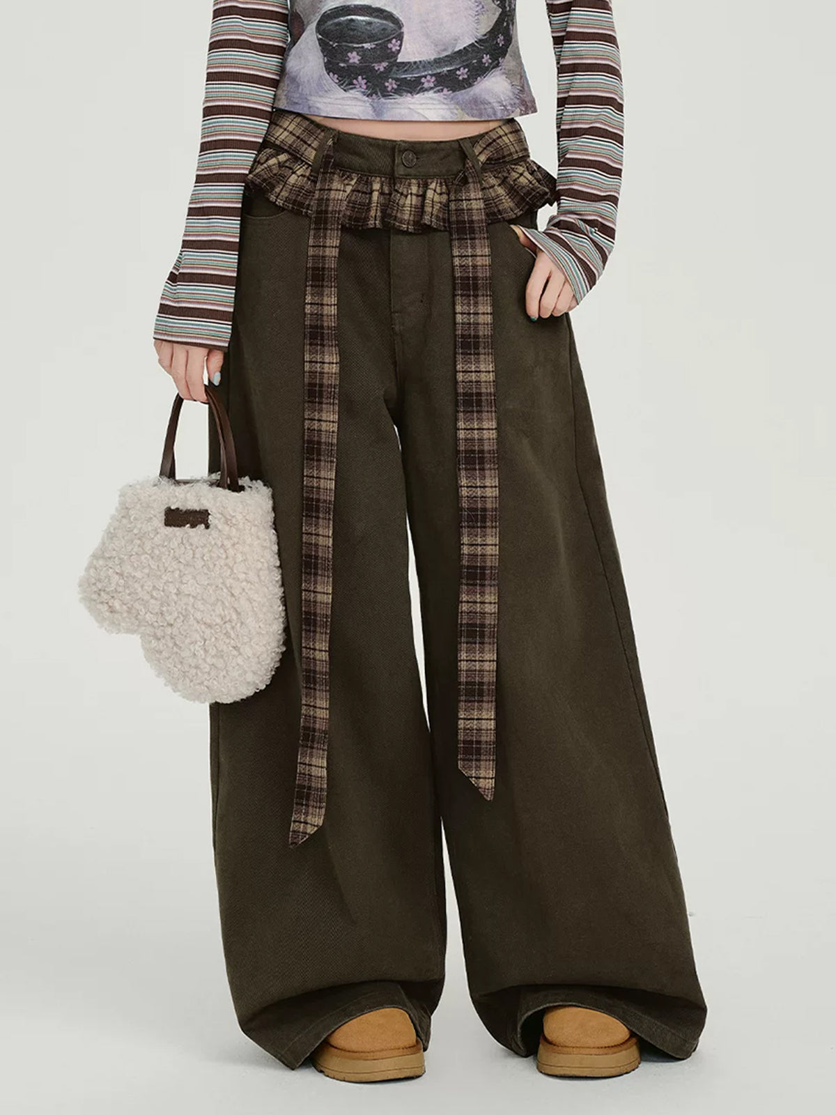 Weekday Outdoor Wide-leg Multi-Pocket Cargo Maxi Pants - Brown