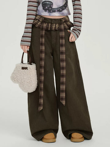 Weekday Outdoor Wide-leg Multi-Pocket Cargo Maxi Pants - Brown