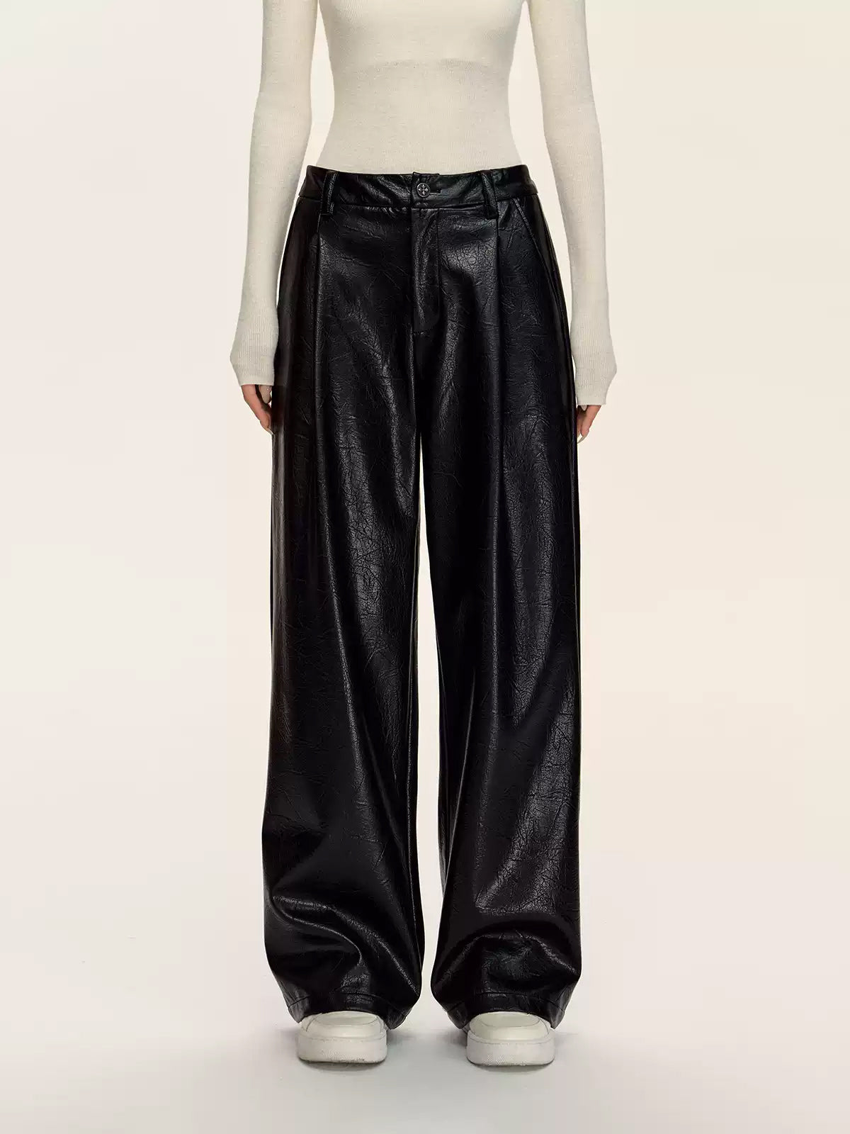 Brick Lane Straight-Leg Distressed Washed Maxi Pants - Black