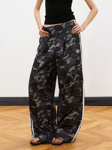 Brick Lane Wide-leg Tiered Fringe Distressed Maxi Pants - Black