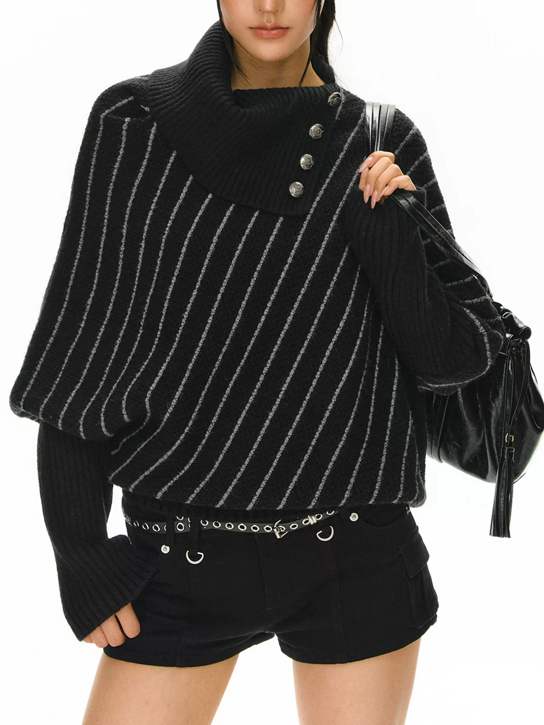 Brick Lane Skimming Star Graphic Long Sleeve Tee - Black