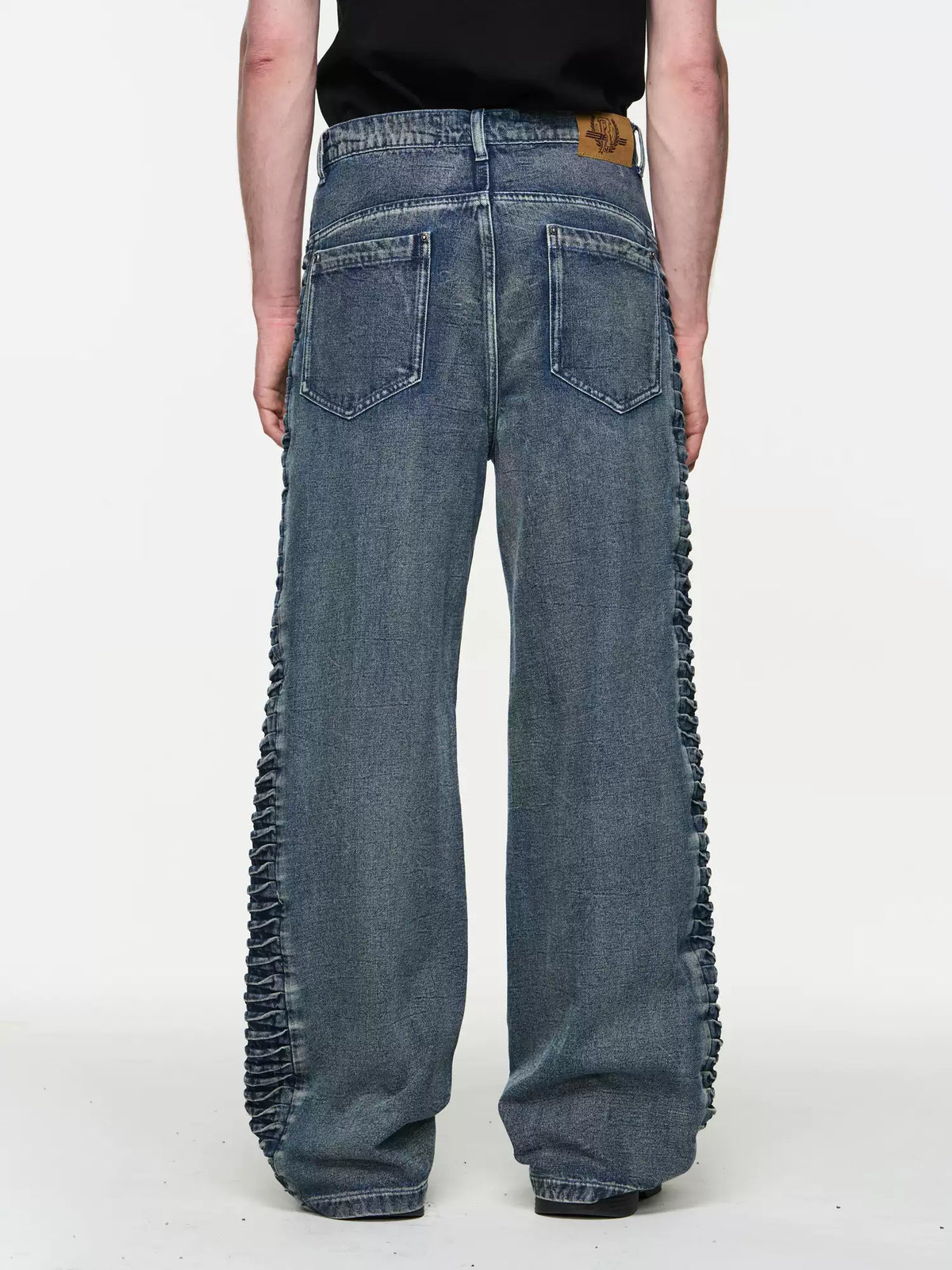 Brick Lane Low-Rise Slim Flared Denim Maxi Pants - Blue