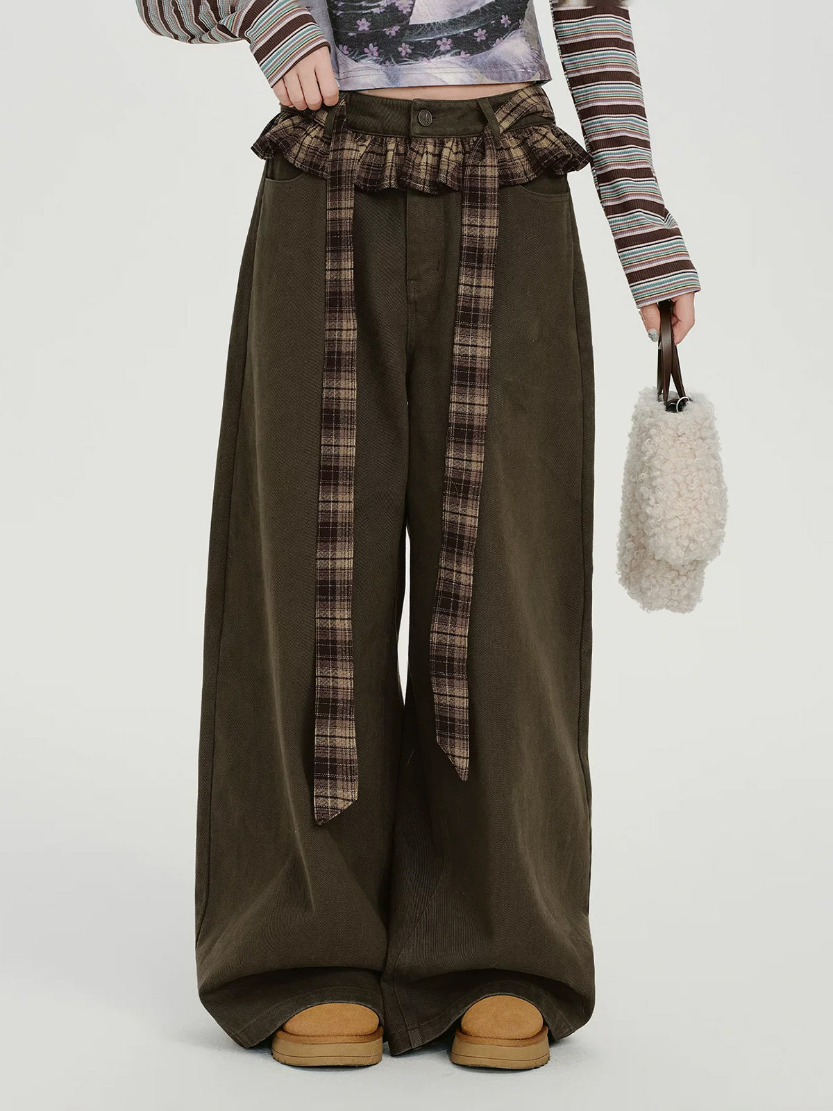 Weekday Outdoor Wide-leg Multi-Pocket Cargo Maxi Pants - Brown