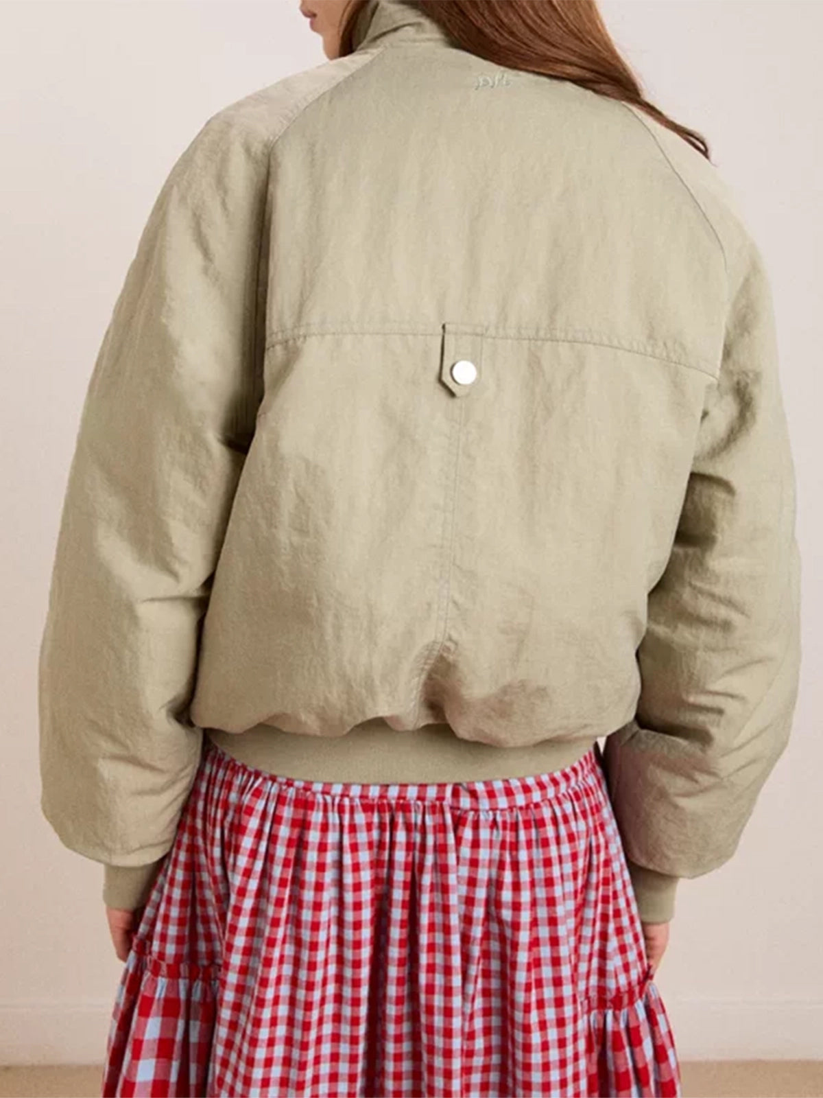 Weekday Outdoor Skimming Quilted Stand Collar Jacket - Green