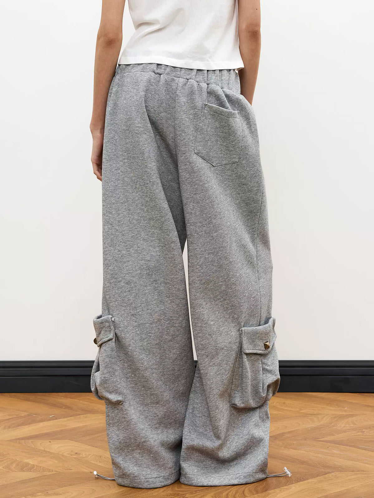 Brick Lane Wide-leg Distressed Washed Maxi Pants - Grey