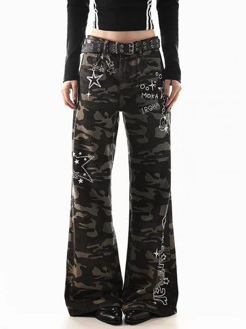Brick Lane Wide-leg Distressed Cut-Out Maxi Pants - Black