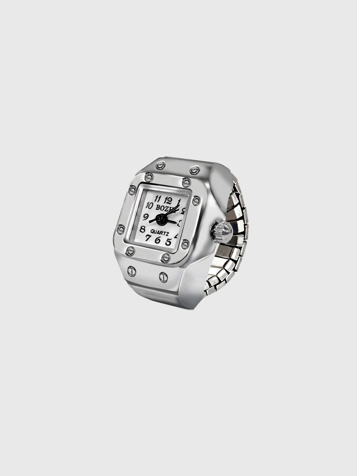 Square Timeplay Ring - Chrome Ice
