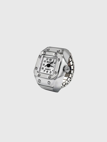 Square Timeplay Ring - Chrome Ice