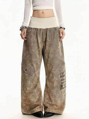 Brick Lane Wide-leg Leopard Print Relaxed Maxi Pants - Brown