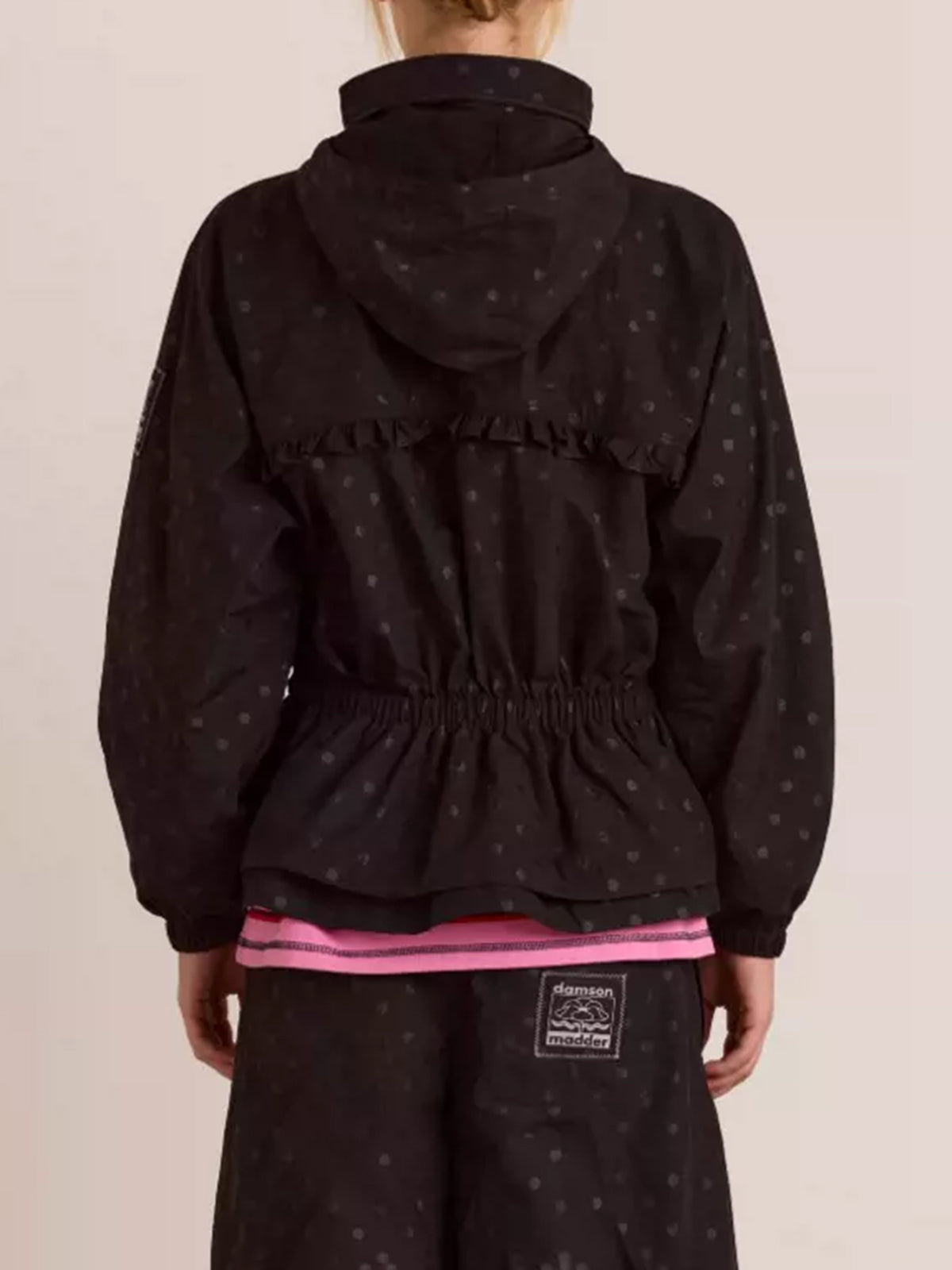 Weekday Outdoor Baggy High Neck Windbreaker Jacket - Black
