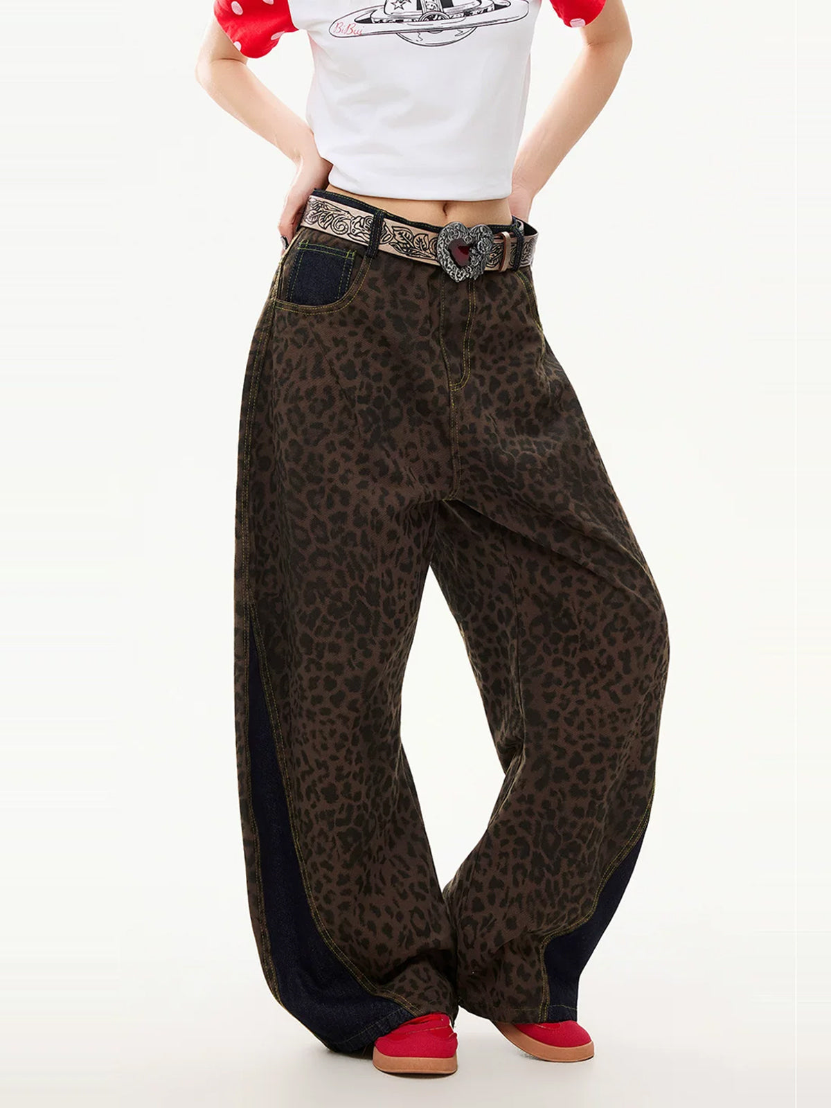 Weekday Outdoor Washed Camo Straight-Leg Maxi Pants - Brown