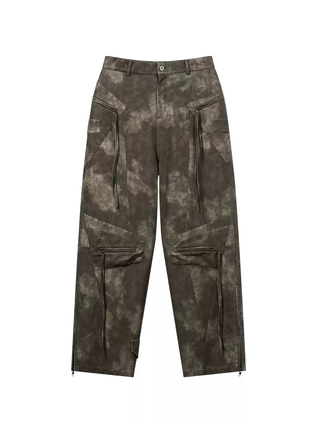 Weekday Outdoor Camo Print Wide-Leg Cargo Maxi Pants - Brown
