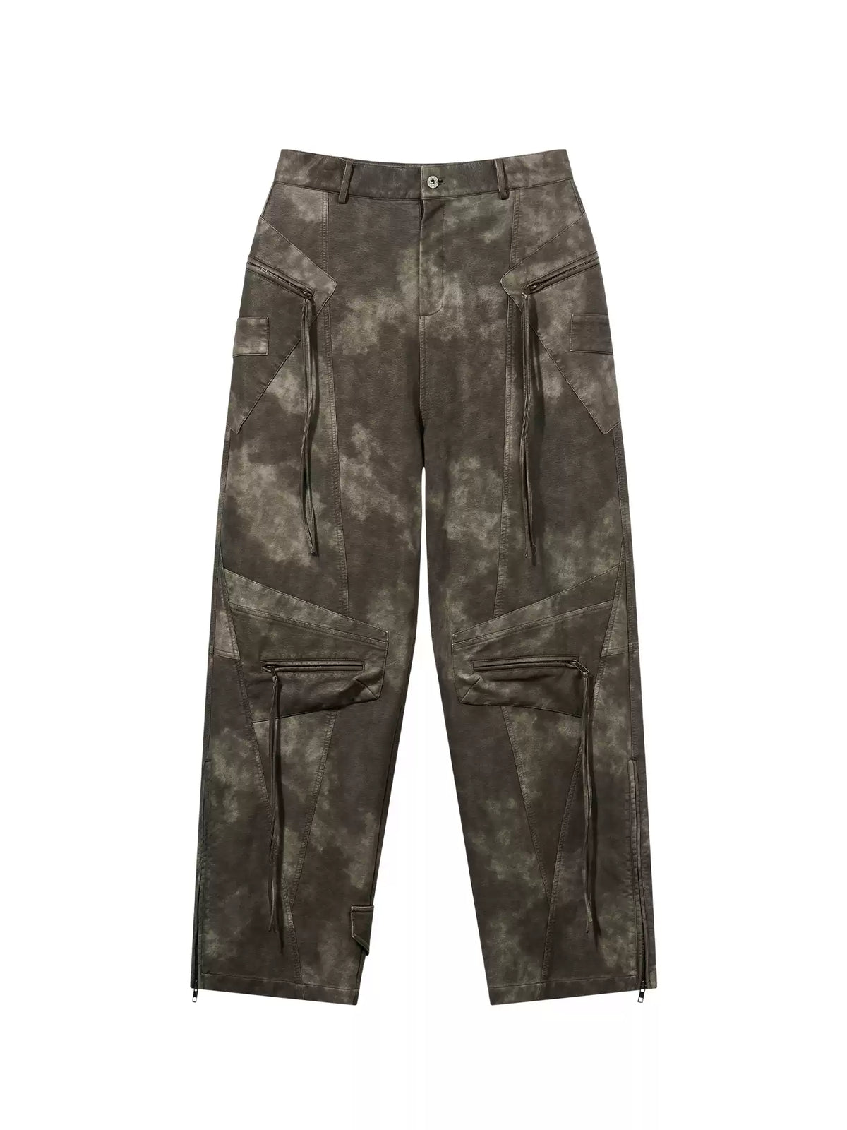 Weekday Outdoor Camo Print Wide-Leg Cargo Maxi Pants - Brown