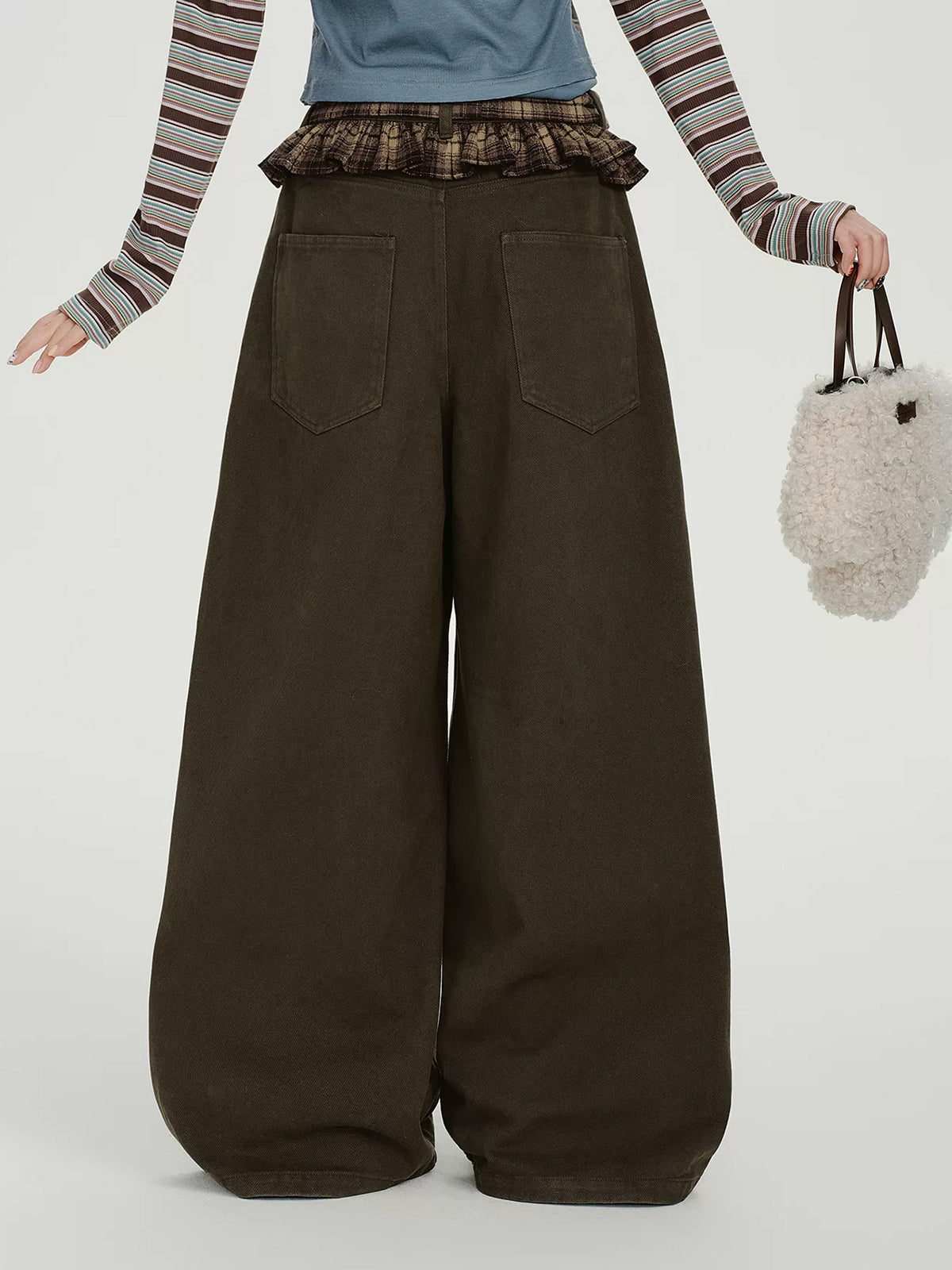 Weekday Outdoor Wide-leg Multi-Pocket Cargo Maxi Pants - Brown
