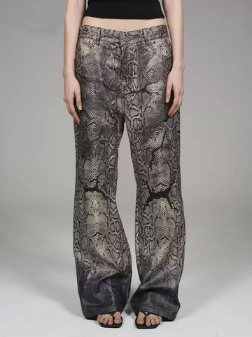 Weekday Outdoor Washed Camo Straight-Leg Maxi Pants - Grey