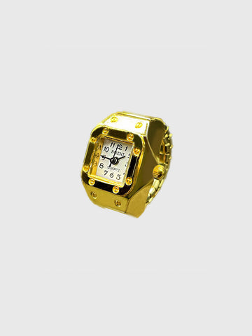 Square Timeplay Ring - Gold Frost