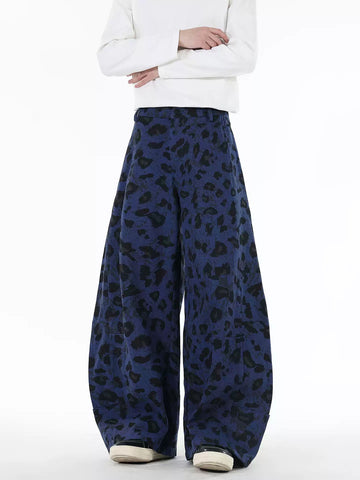Brick Lane Wide-leg Textured Woven Maxi Pants - Blue
