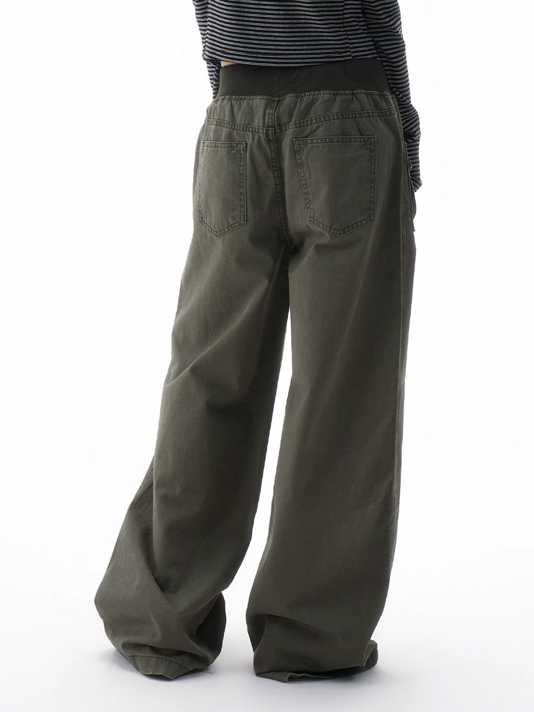 Weekday Outdoor Wide-leg Multi-Pocket Cargo Maxi Pants - Green