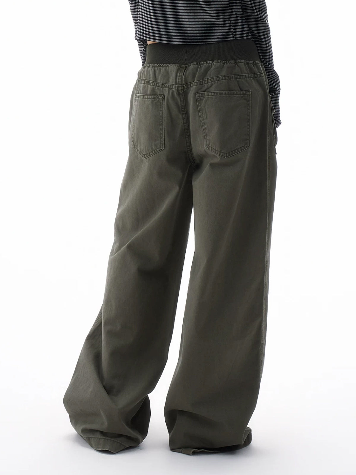 Weekday Outdoor Wide-leg Multi-Pocket Cargo Maxi Pants - Green