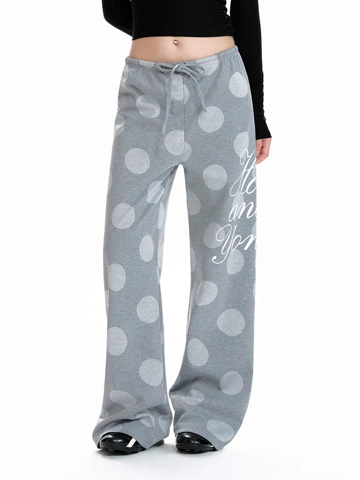 Co-ed Dorm Wide-leg Camouflage Print Denim Maxi Pants - Blue