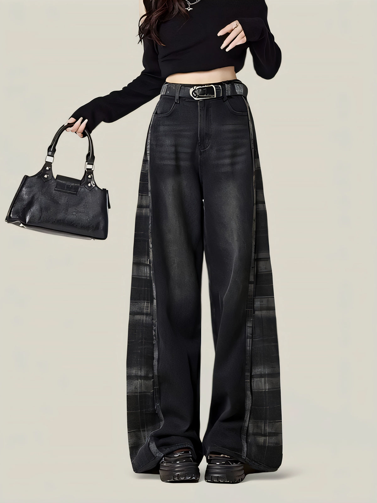 Brick Lane Wide-leg Tailored Pleated Maxi Pants - Black