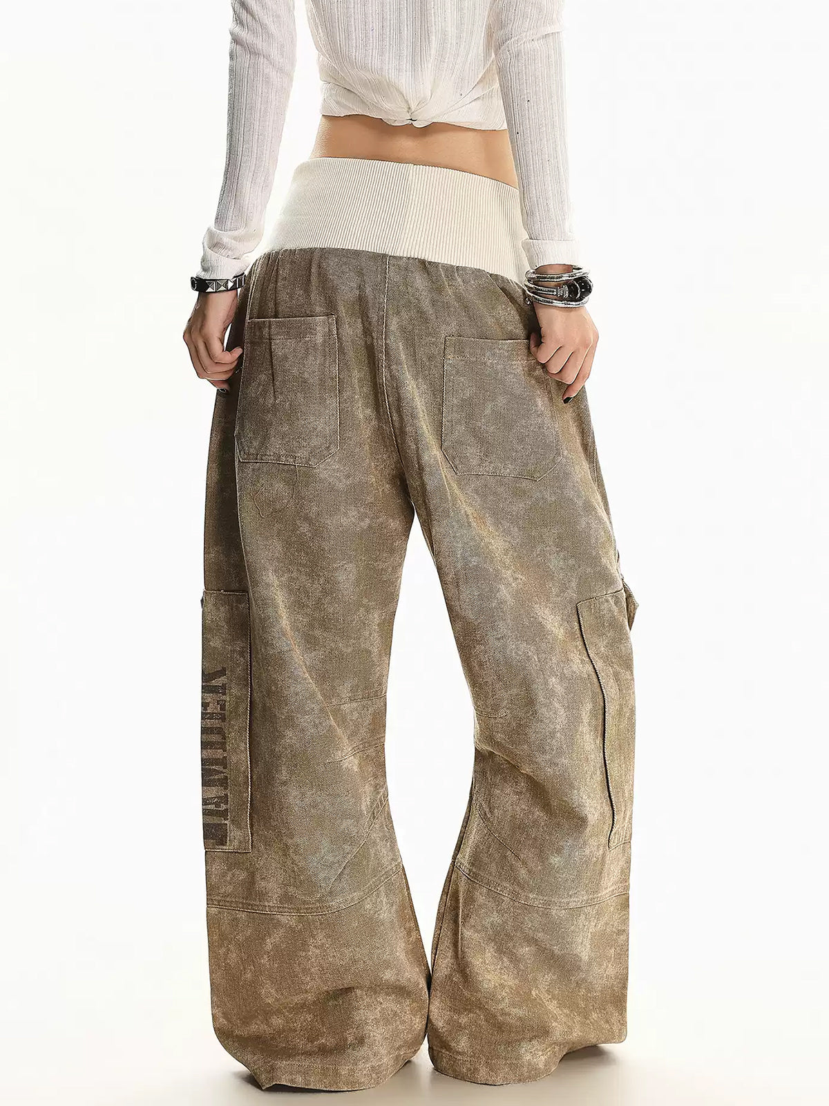 Brick Lane Wide-leg Leopard Print Relaxed Maxi Pants - Brown