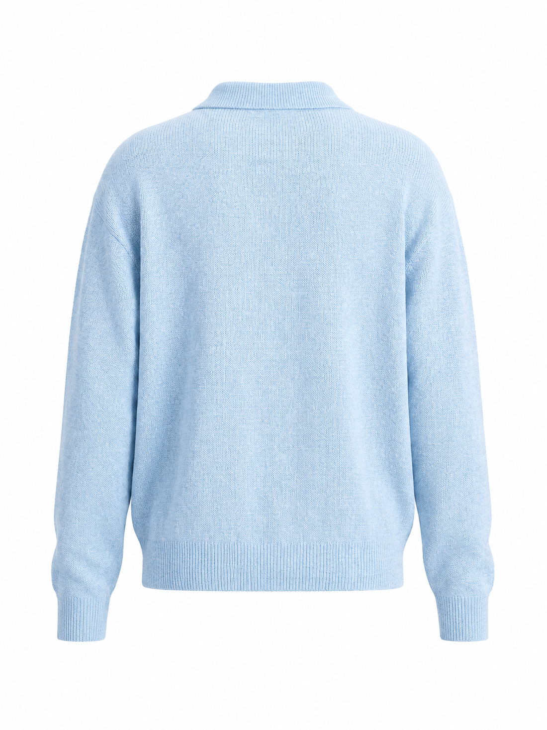 Brick Lane Fuzzy Polo Collar Top and Shorts Set - Blue
