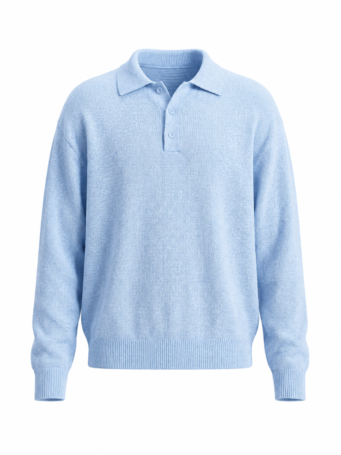 Brick Lane Fuzzy Polo Collar Top and Shorts Set - Blue