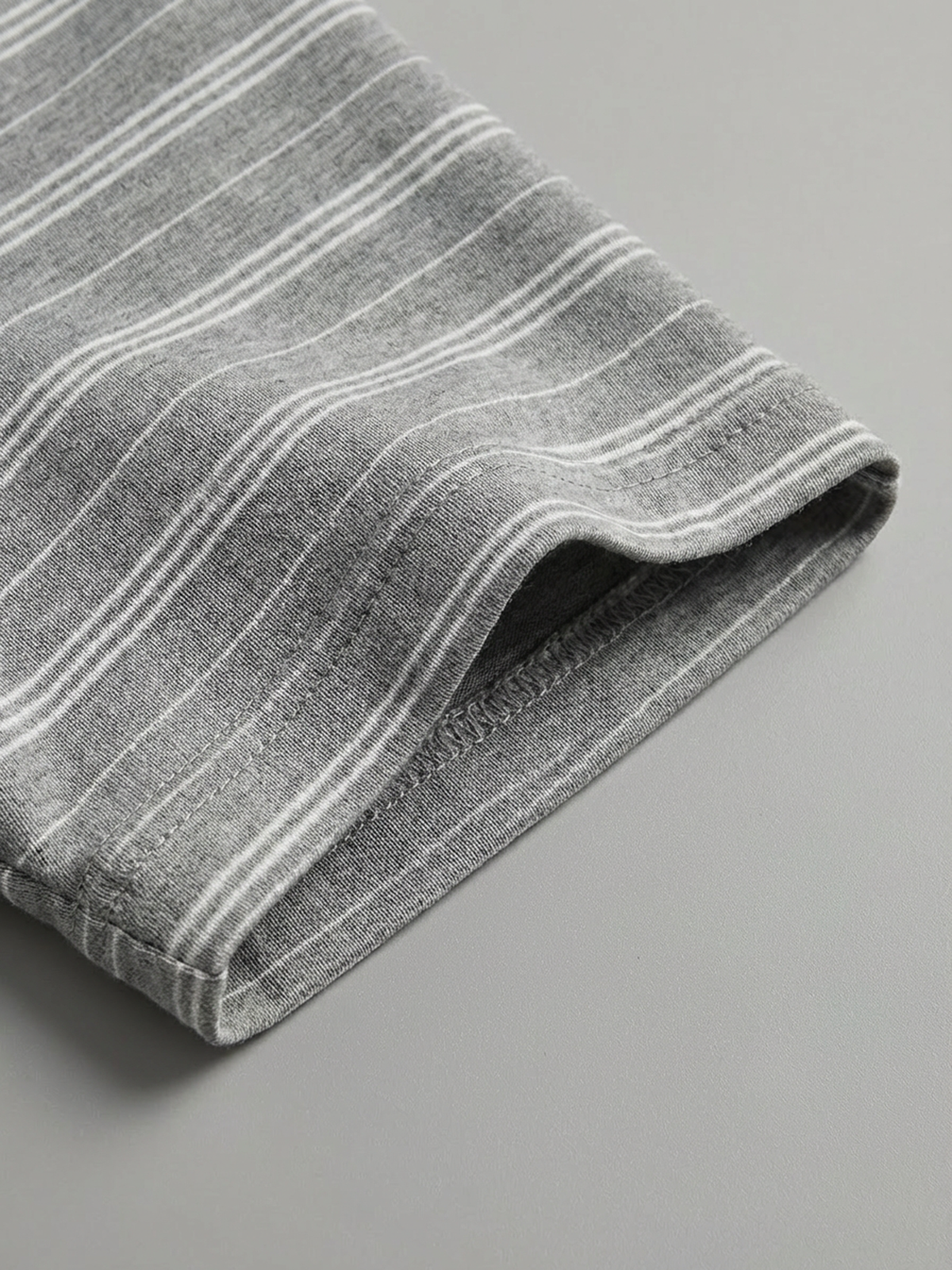 Co-ed Dorm Baggy Number 23 Stripe Polo - Grey