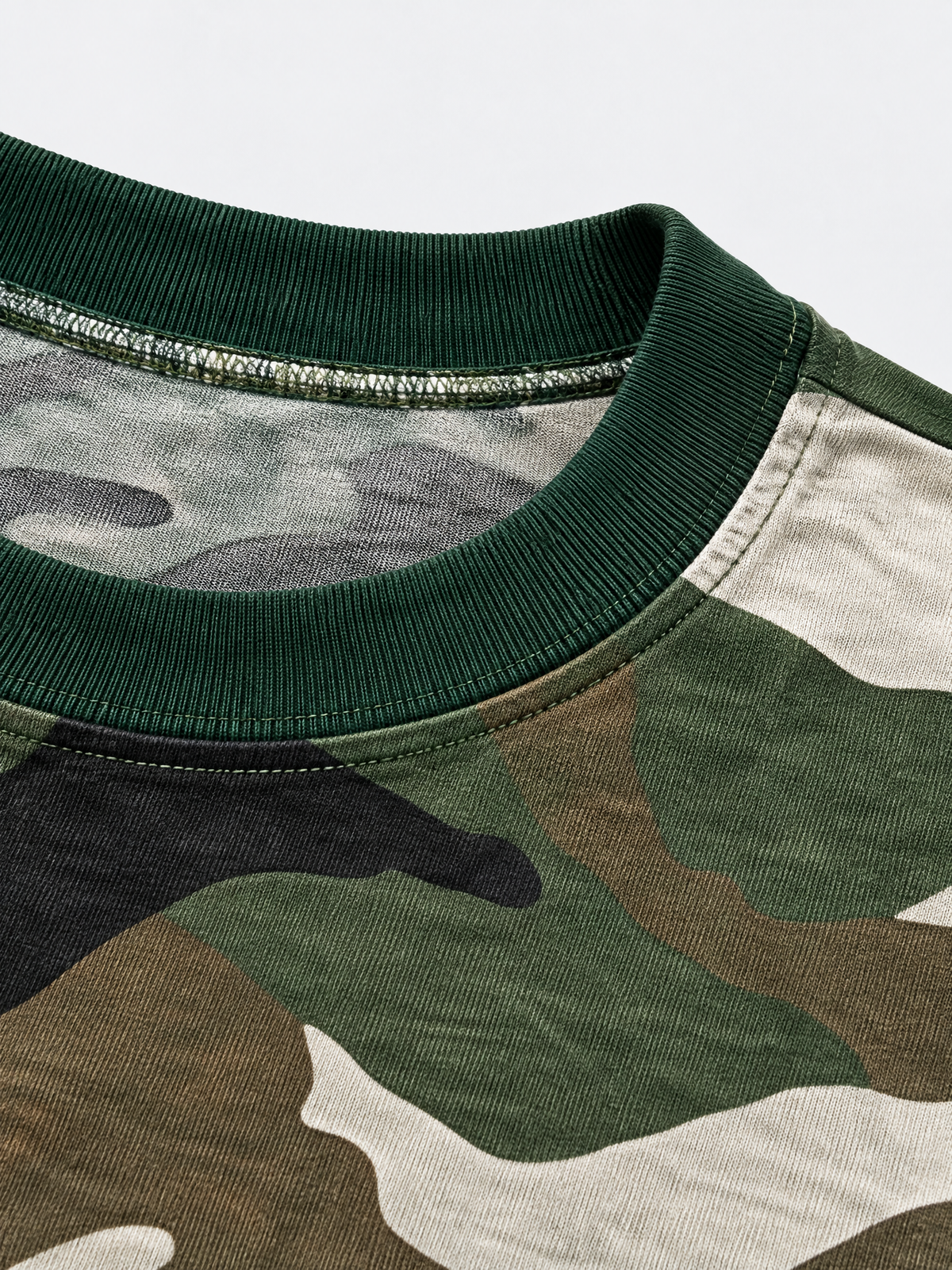 Weekday Outdoor Camo Graphic Print Long Sleeve Sweatshirt - Green