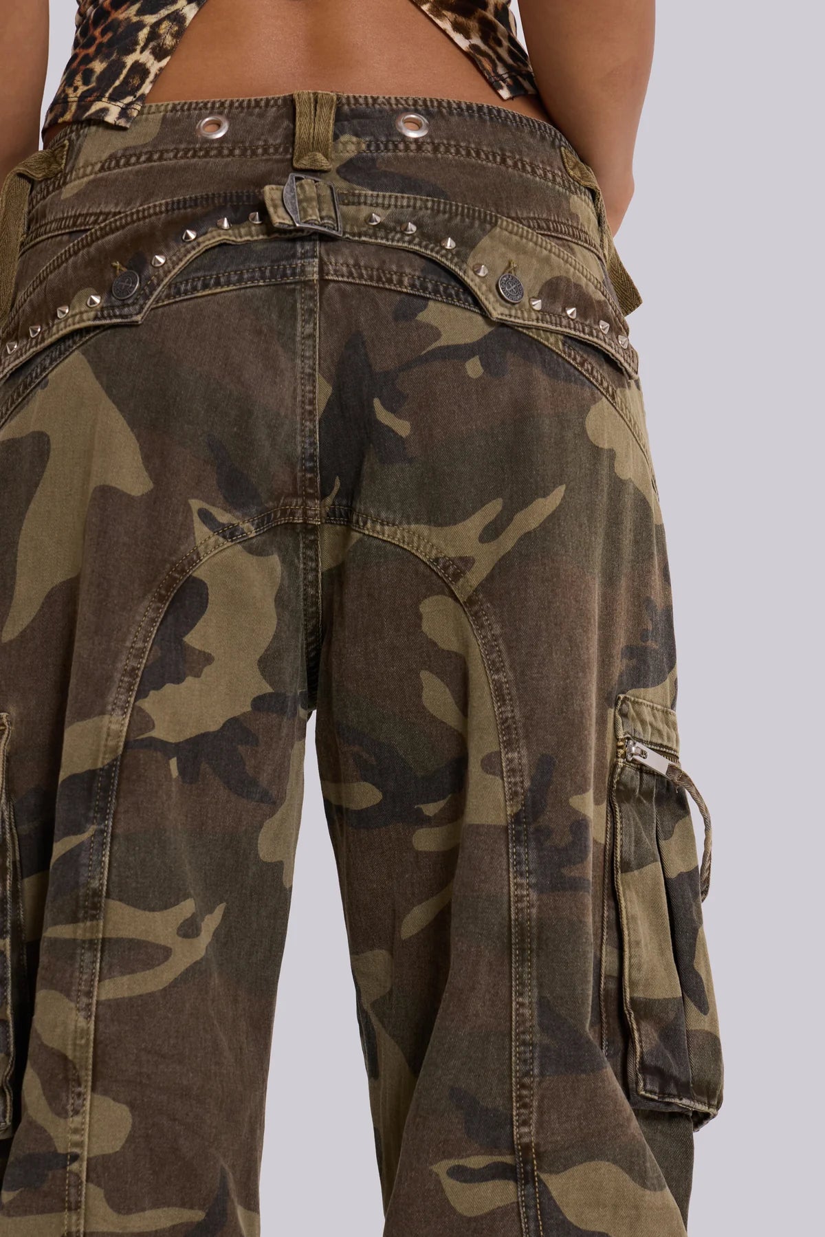 Weekday Outdoor Wide-leg Camouflage Cargo Maxi Pants - Brown