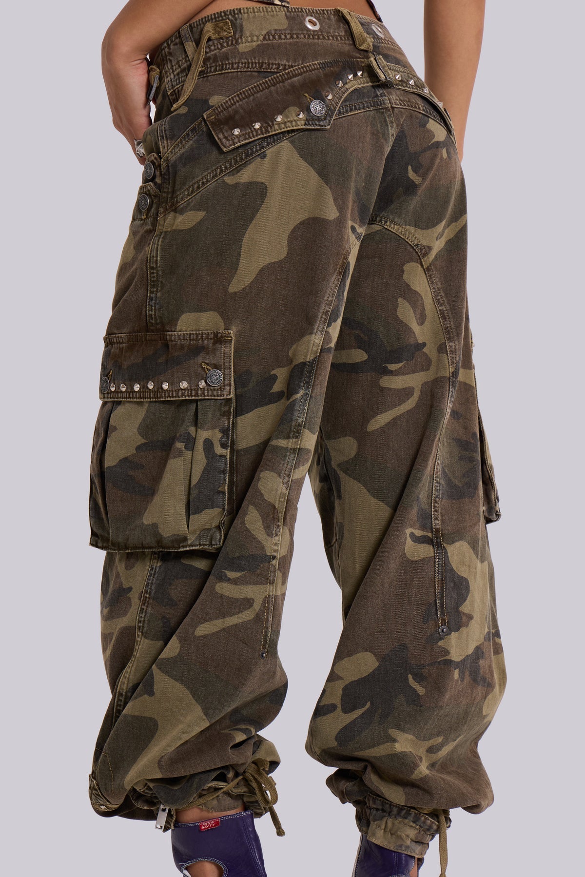 Weekday Outdoor Wide-leg Camouflage Cargo Maxi Pants - Brown