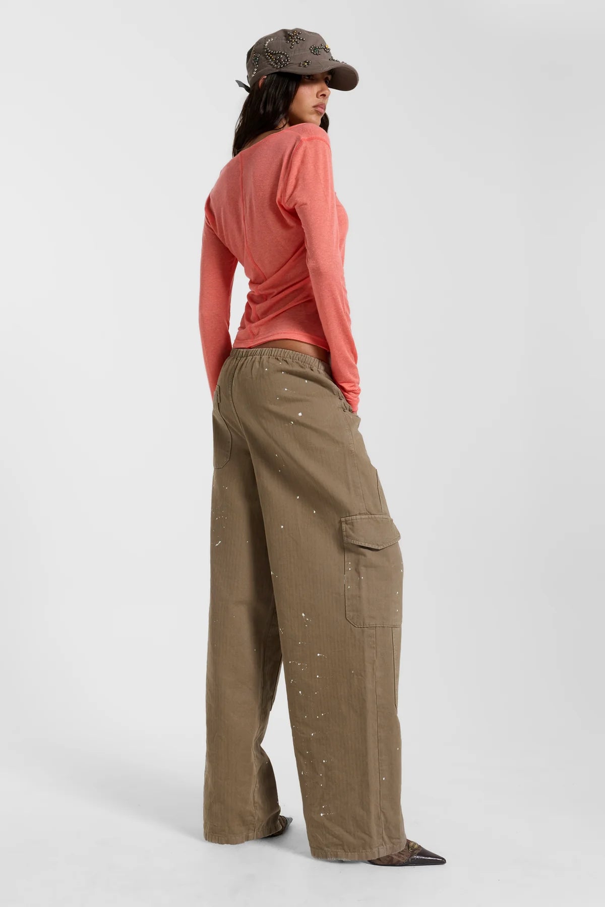 Weekday Outdoor Wide-leg Multi-Pocket Cargo Maxi Pants - Brown