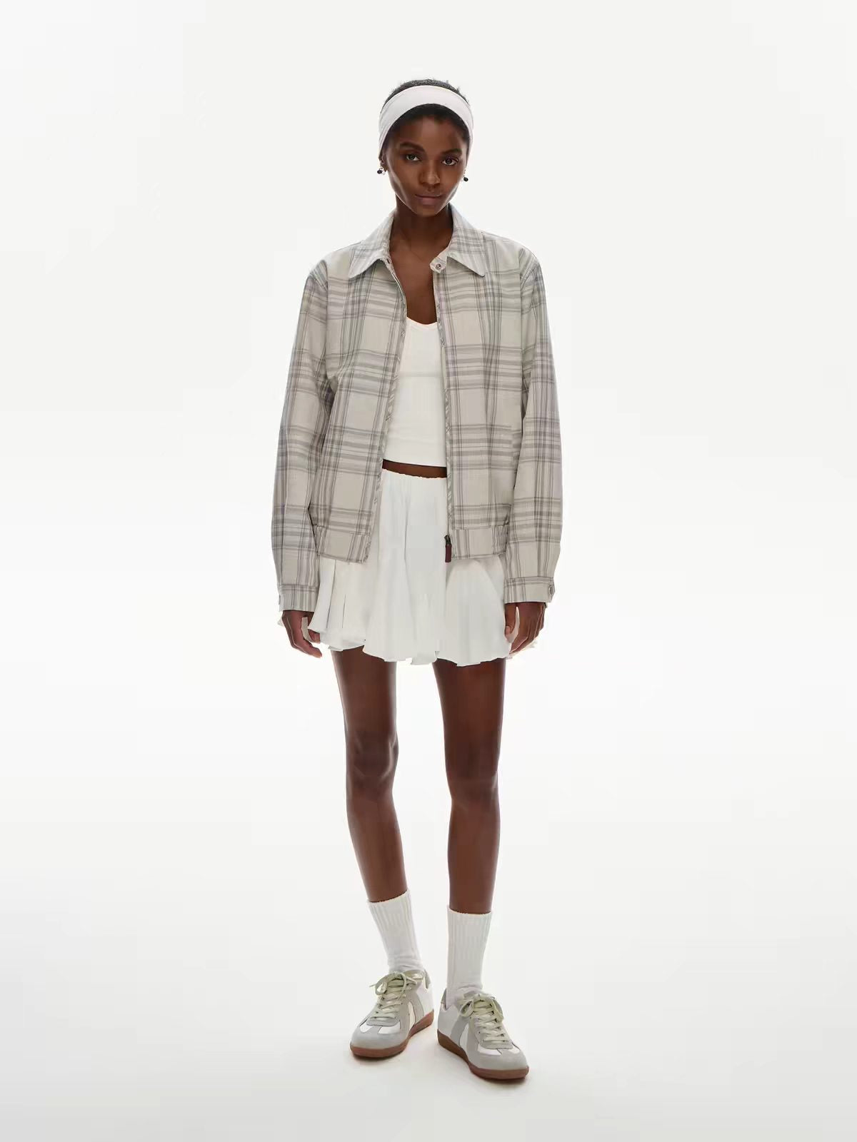 Weekday Outdoor Multi-Pocket Utility Zip-Up Jacket - Light Grey