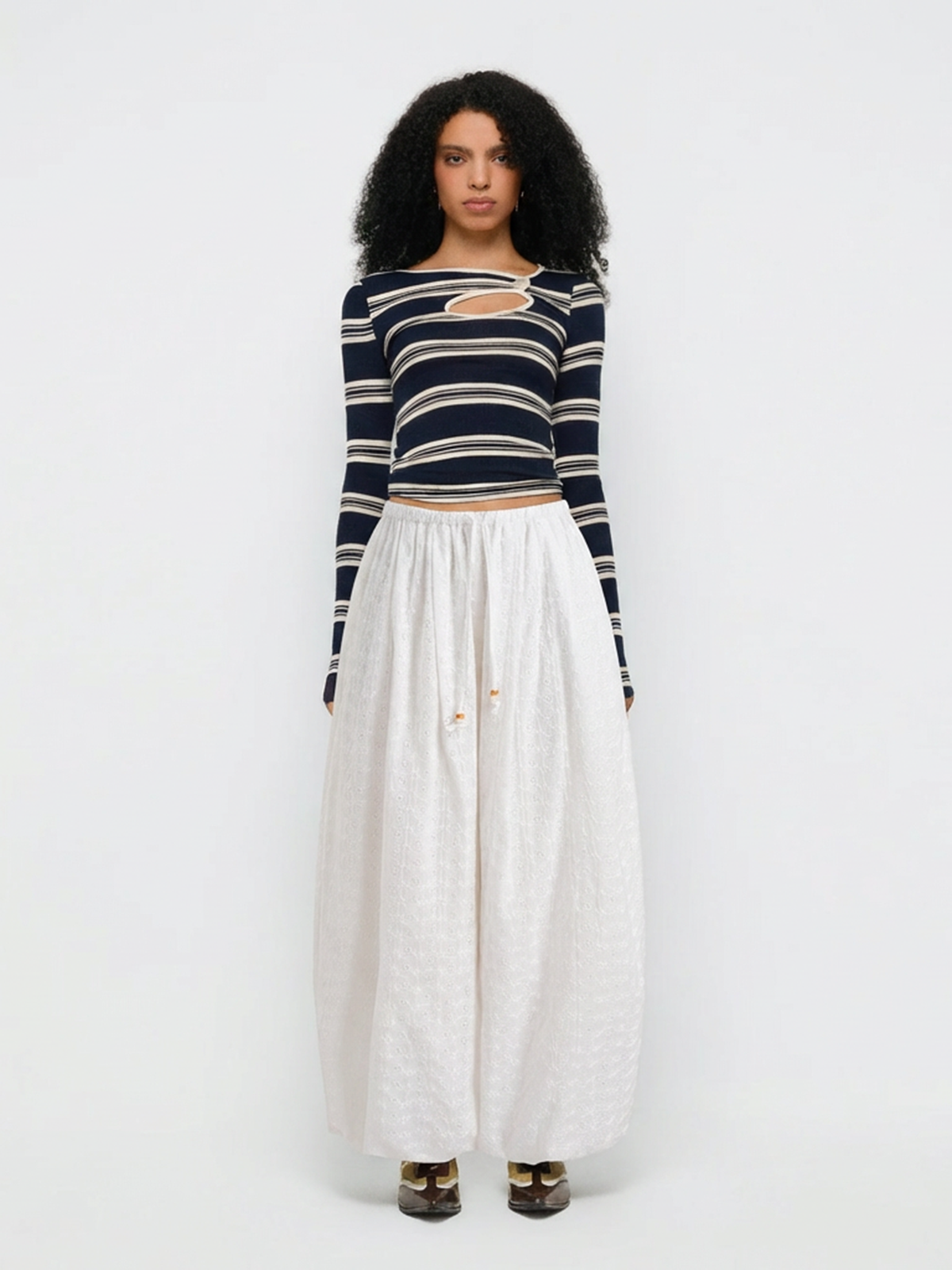 Cloud Cage Lantern Pants – Ivory White