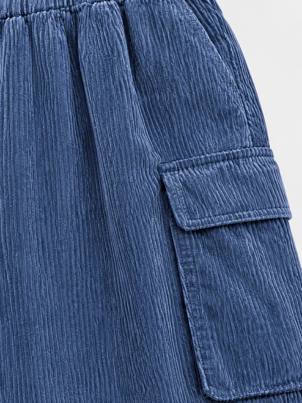 Weekday Outdoor Multi-Pocket Denim Cargo Maxi Pants - Medium Blue