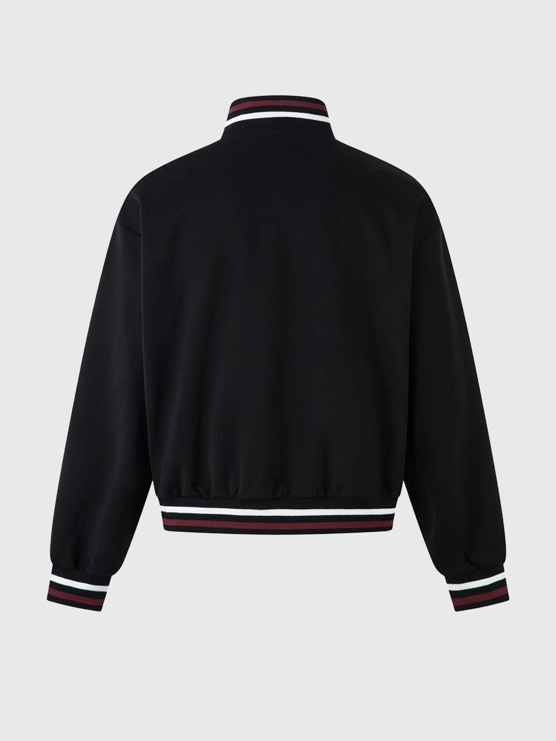 Rink Line Varsity Jacket - Black White