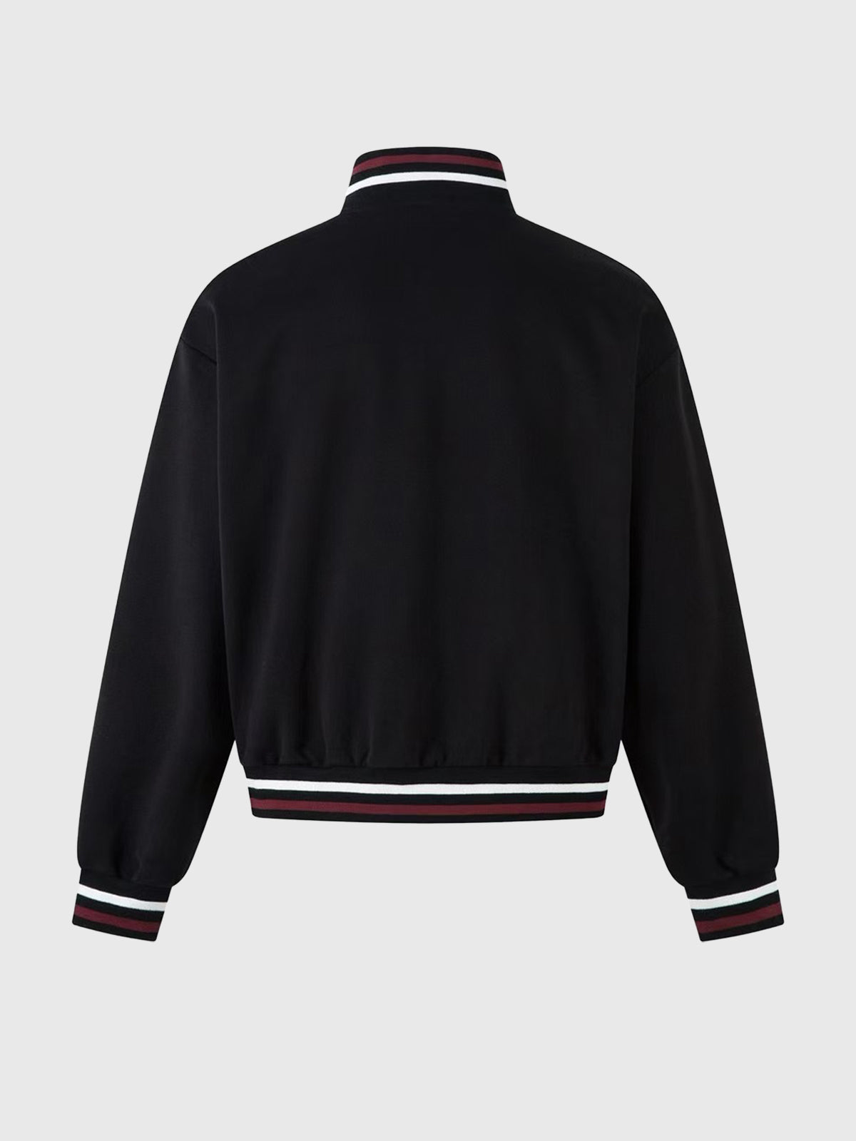 Rink Line Varsity Jacket - Black White