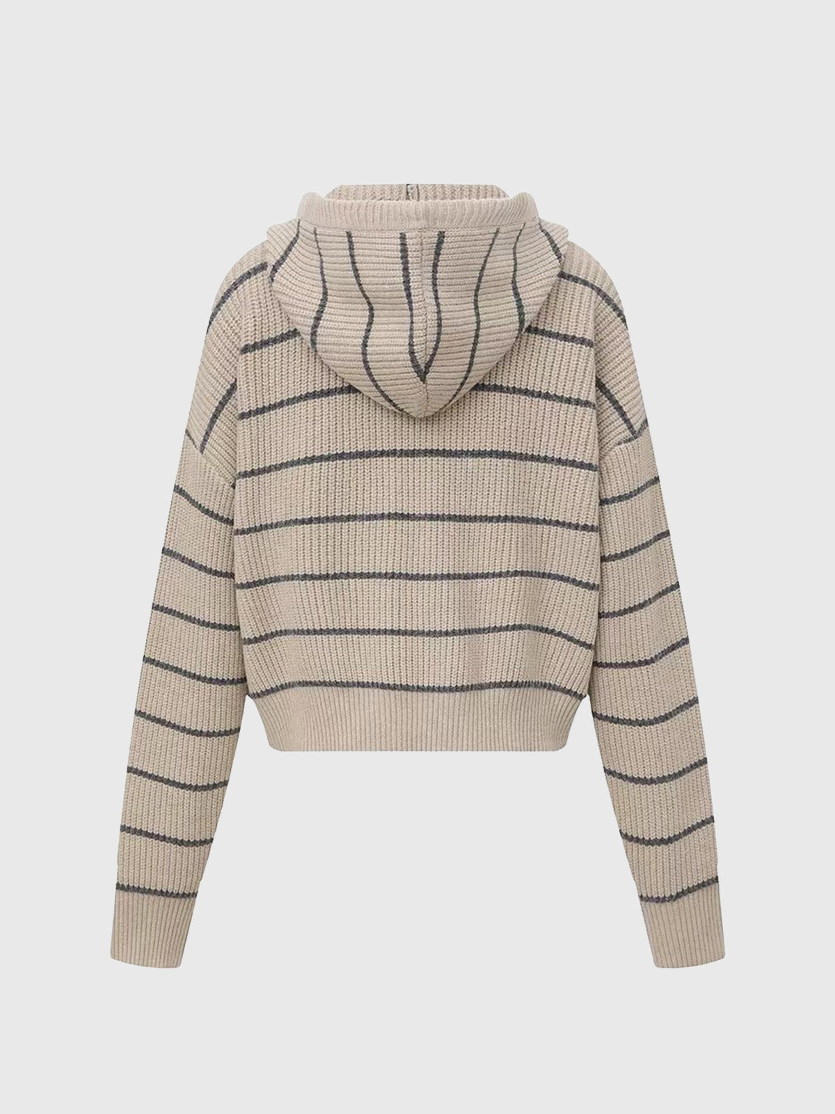 Oatmilk Hoodie Sweater – Oat Stripe