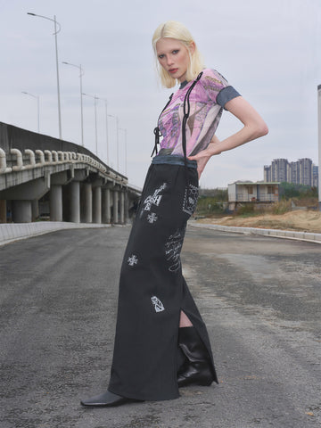 Tube Line Skirt - Graphite Strike
