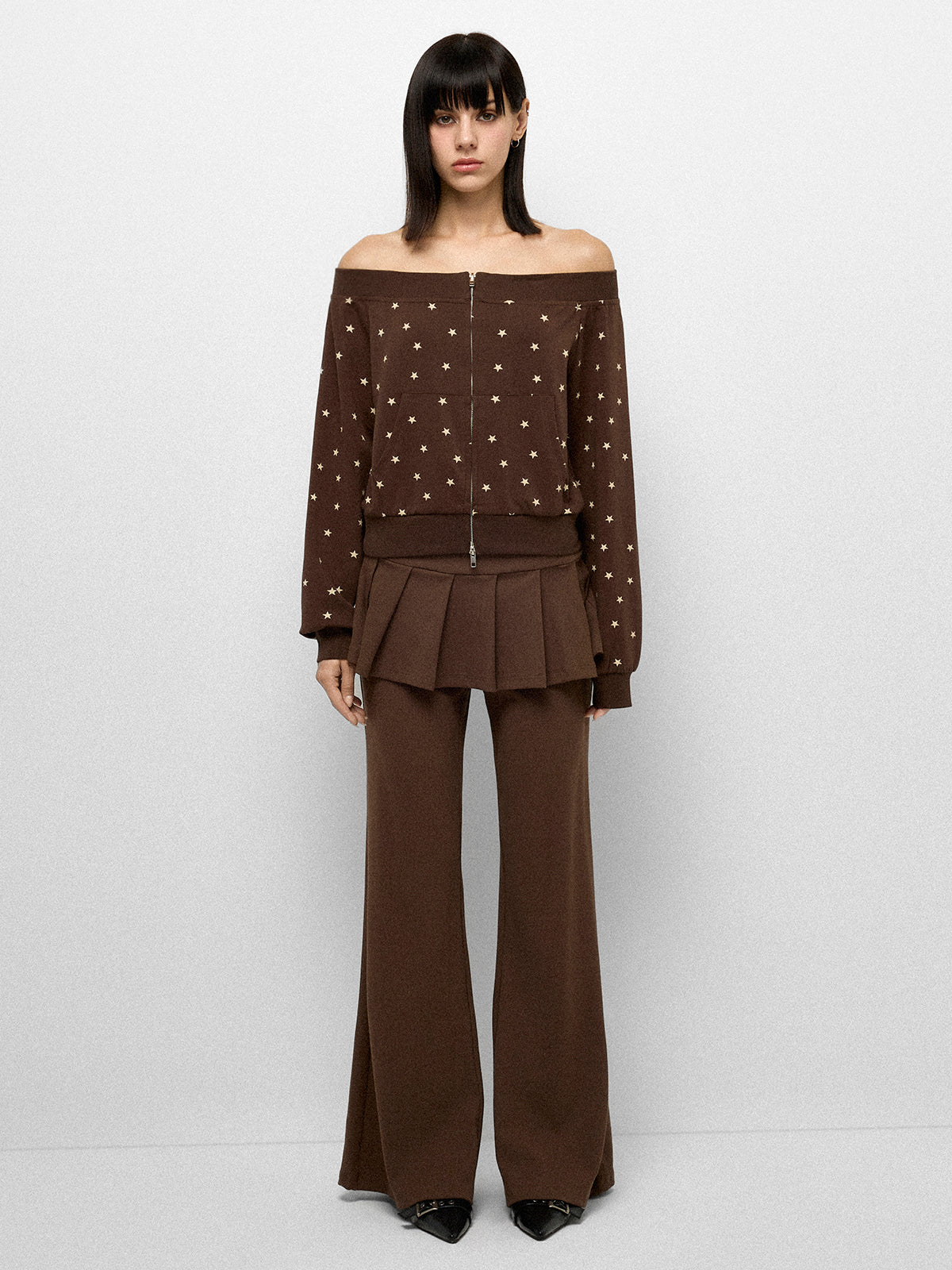 Skirt Wrap Yoga Pants - Mocha Dust
