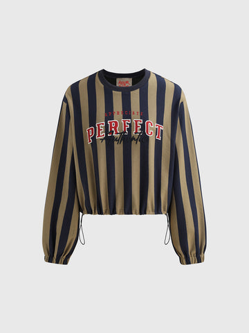 Perfect Stripes Sweatshirt – Olive Navy