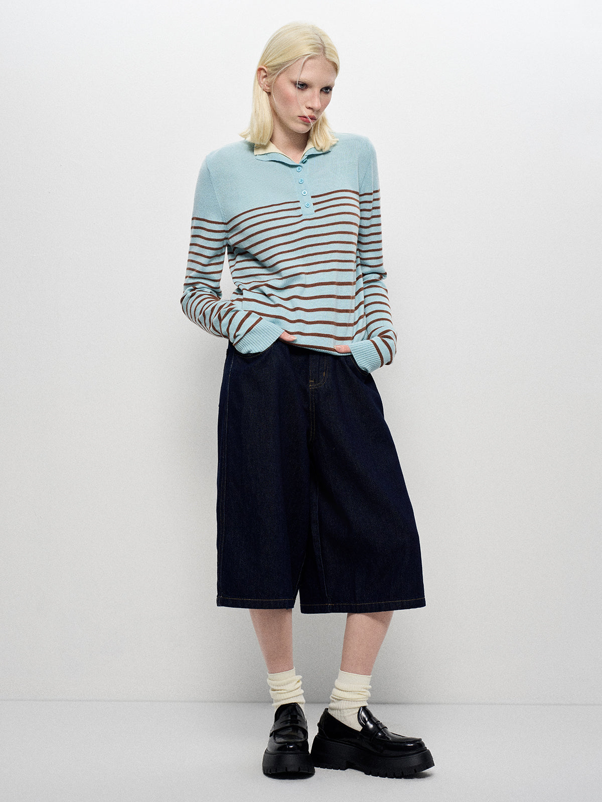 Metro Breeze Midi Jeans - Denim Haze