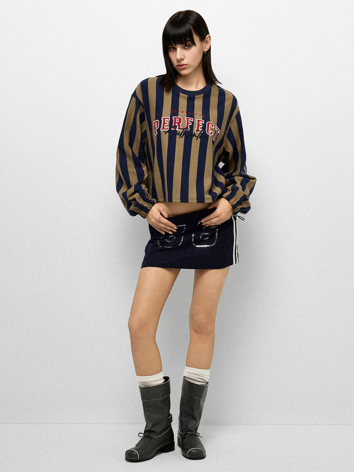 Number Patch Skirt – 56° Navy