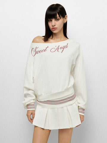 Angel Serve Set Hoodie - White Red
