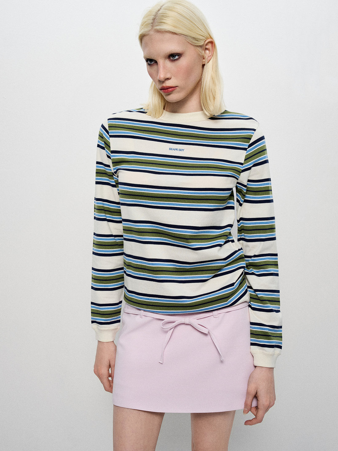 Nautical Whisper Sleeve Top - Ocean Stripe