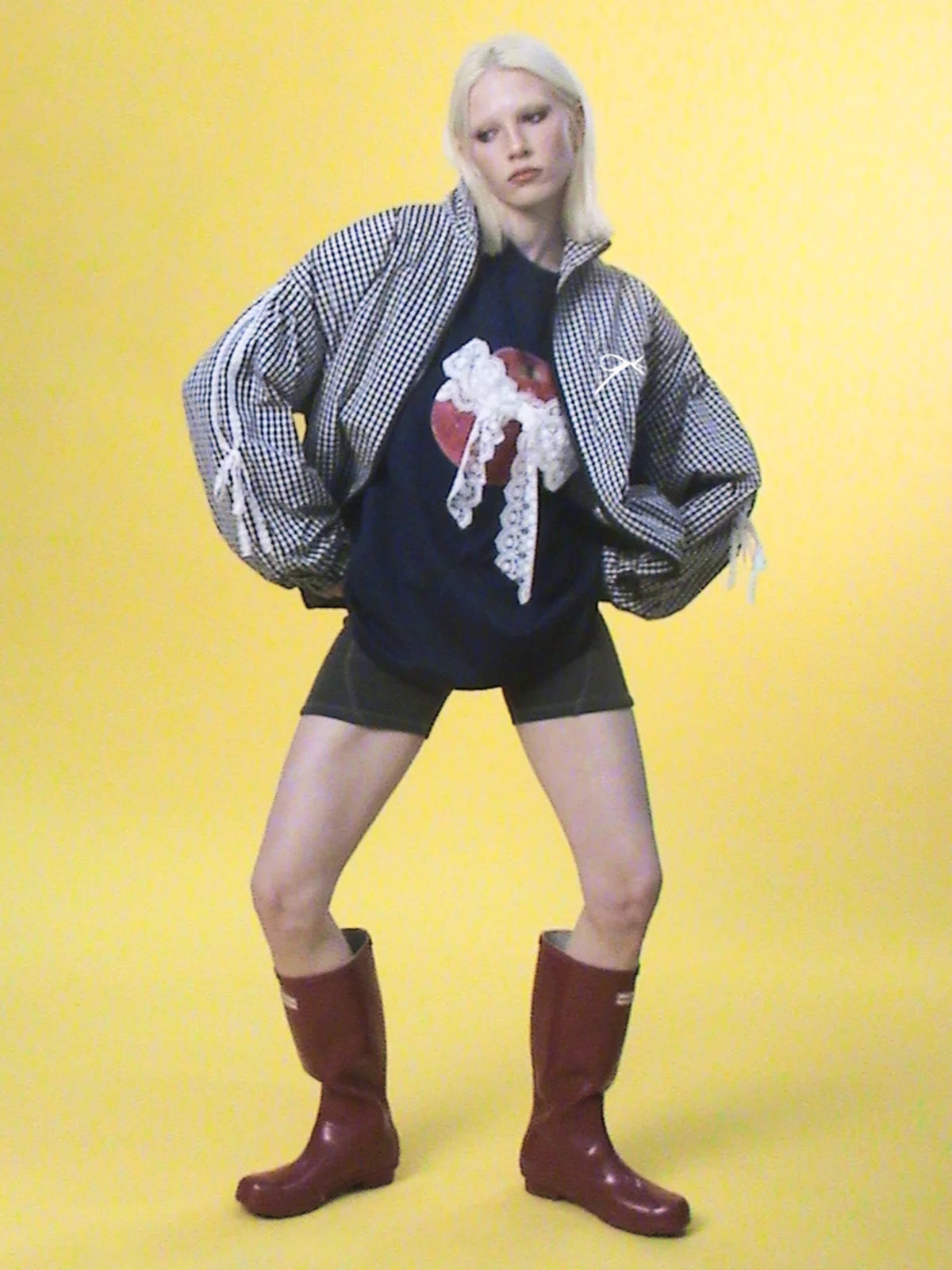 Lace-Fringed Zip Jacket - Checkmate